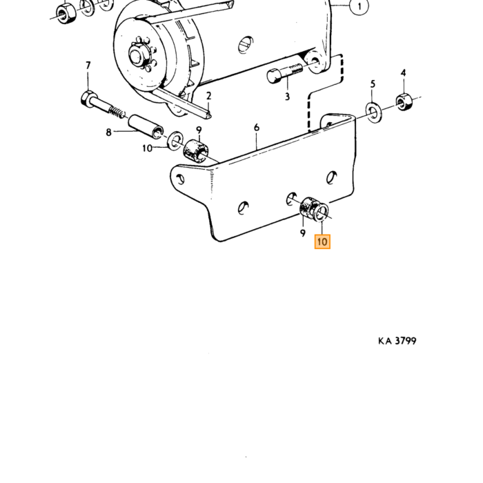 Volvo Revet dynamo rubber gelijkstroom B18 Volvo onderdeel nr 418531