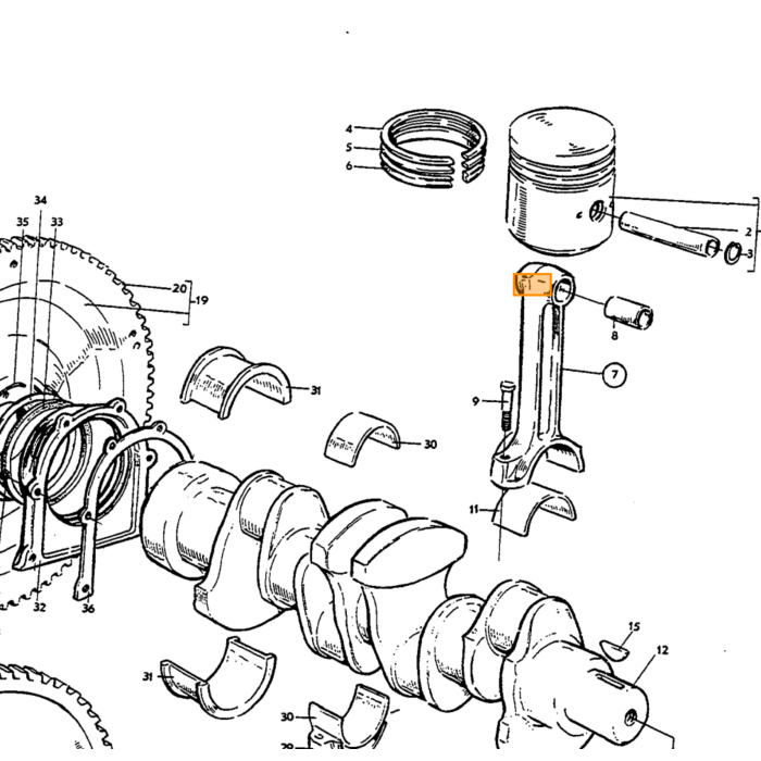 Volvo Viltring krukasafdichting achterste B18+B20+B30 keerring motorblok Volvo onderdeel nr 418621