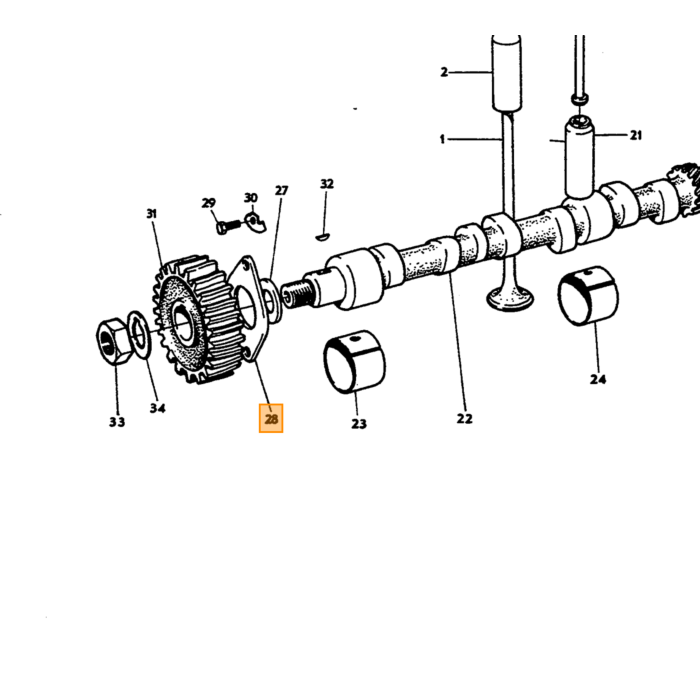 Volvo Beschermplaat toplager B18+B20+B16+B4B ea Amazon PV544+PV445+P210+140+P1800Volvo P1800 P1800ES voor toplager Volvo onderdeel nr 418663