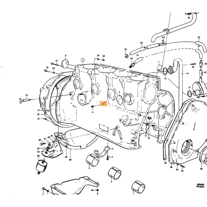 Volvo Vriesplug 35 mm cil kop B18+B20+B30 voorkant Volvo onderdeel nr 418717