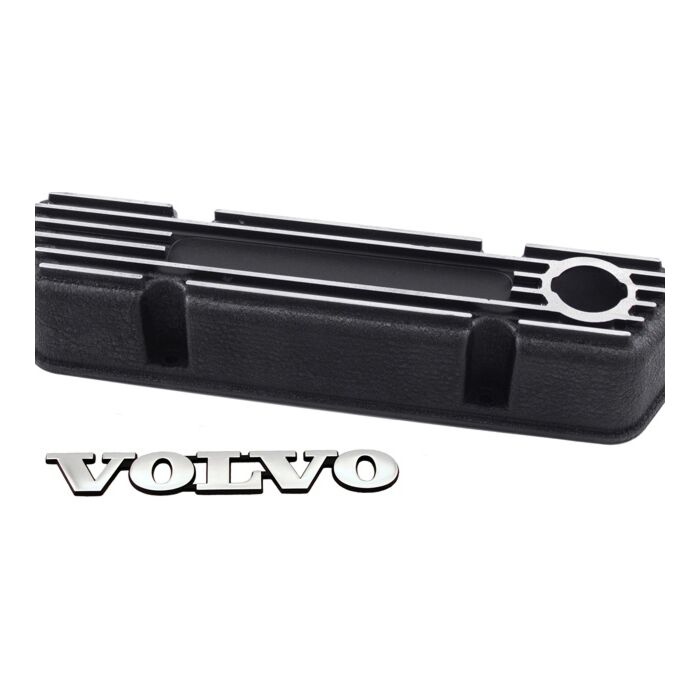 Volvo Klepdeksel zwart aluminium met volvo embleem Volvo onderdeel nr 418890