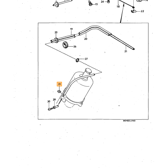 Volvo Klem choke kabel SU HS6 carburateur U vorm Volvo onderdeel nr 419452
