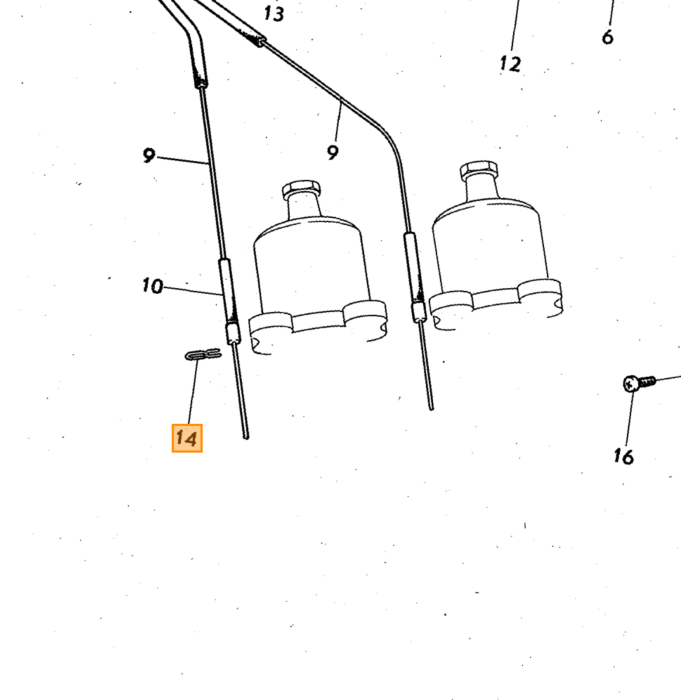 Volvo Klem choke kabel SU HS6 carburateur U vorm Volvo onderdeel nr 419452