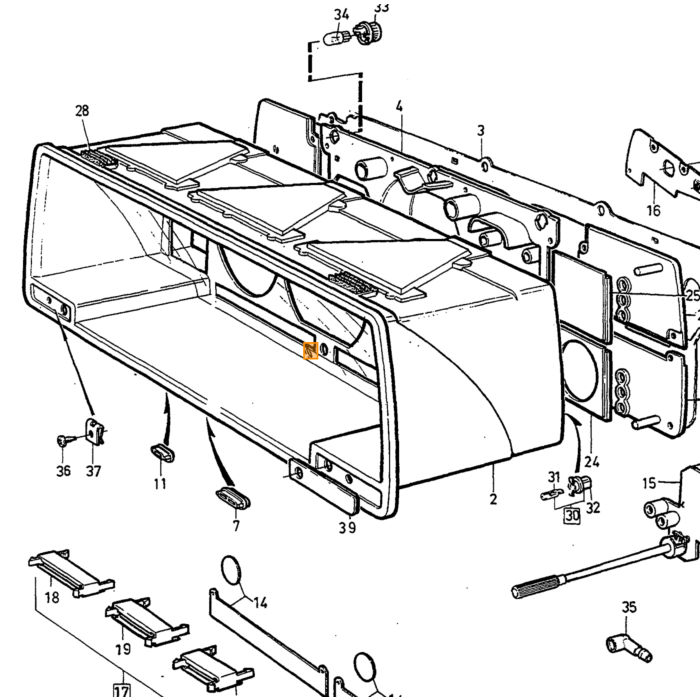Volvo Temperatuursensor zender koelwater140+164 1973+ 240 +740-1986(5/8-18 wit 2.5cm)(4cil) 340-360 240 740 760 140 B18  B20 B30 B200E  B200K  B230A  B230E  B230F  D24  B17A  B19A  B20  B21A  B21E  B19E  B21F  B21FT  B21E  B21ET  B230 Volvo onderdeel nr 4