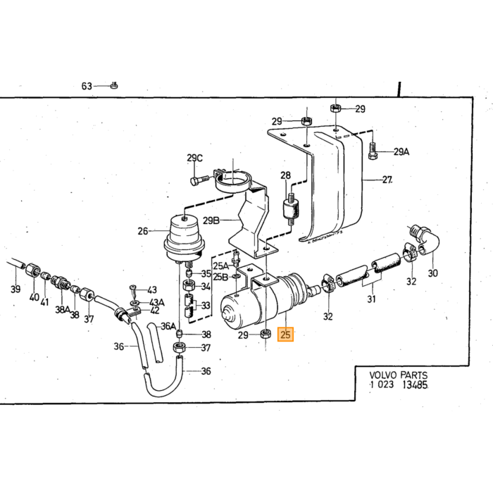 Volvo Benzinepomp brandstofpomp 140 164 B20E/F B30E + 260-1979 B21  B27 + B28  240-1981 incl montageset (replacement)(moer nodig 1272389) Volvo onderdeel nr 460821