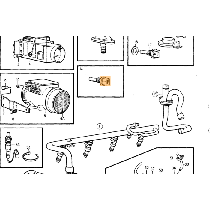 Volvo Koudestart injector B19E+B21E+B23E+B21F+B27E+B28E+B19ET+B21ET+ -1984 0 280 170 404 Volvo onderdeel nr 462865