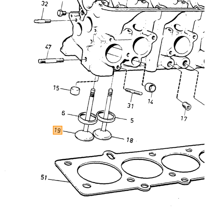 Volvo Klep uitlaatklep B19+B21+B23+B200+B230(excll B230K) 740 240 940 760 340-360 35mm Volvo onderdeel nr 463526