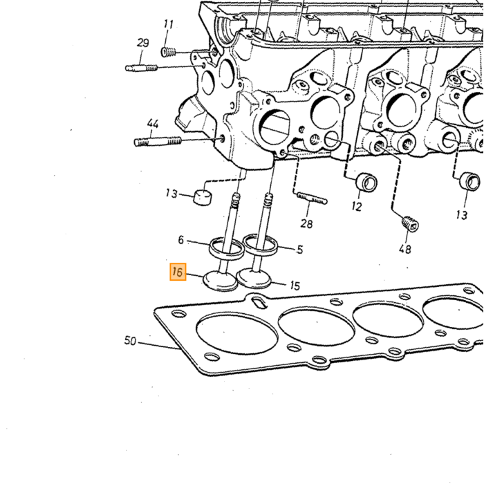 Volvo Klep uitlaatklep B19+B21+B23+B200+B230(excll B230K) 740 240 940 760 340-360 35mm Volvo onderdeel nr 463526