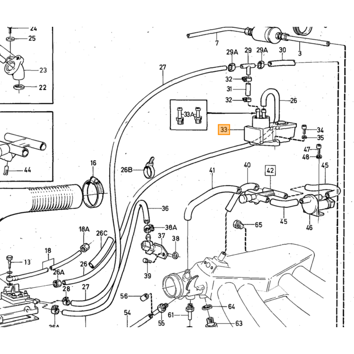 Volvo Drukgever regelaar 240+260+740+940  960 043814004 K tronic  mech inj warm up regulator (	460830) Volvo onderdeel nr 463971