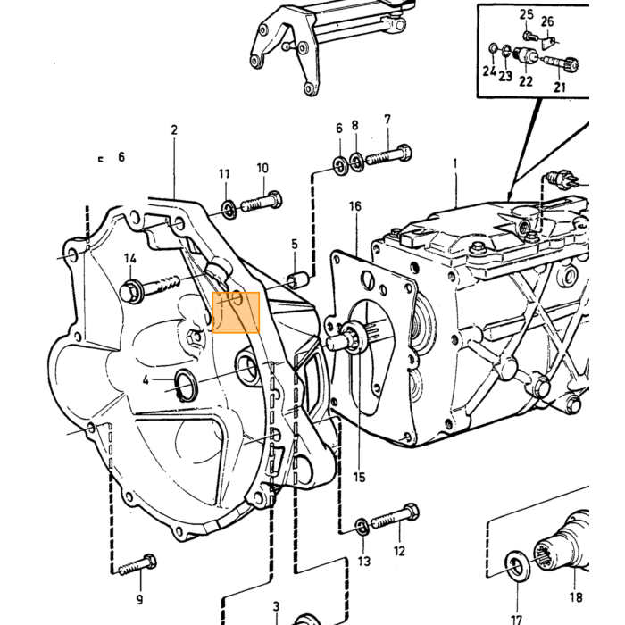 Volvo Overdrive Laycock 115955 240+740 zonder teller kabel RUIL  Volvo onderdeel nr 5003894