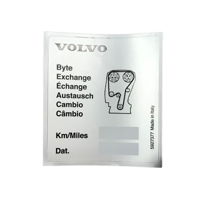 Label Distributieriem vervangen Volvo sticker (1014)