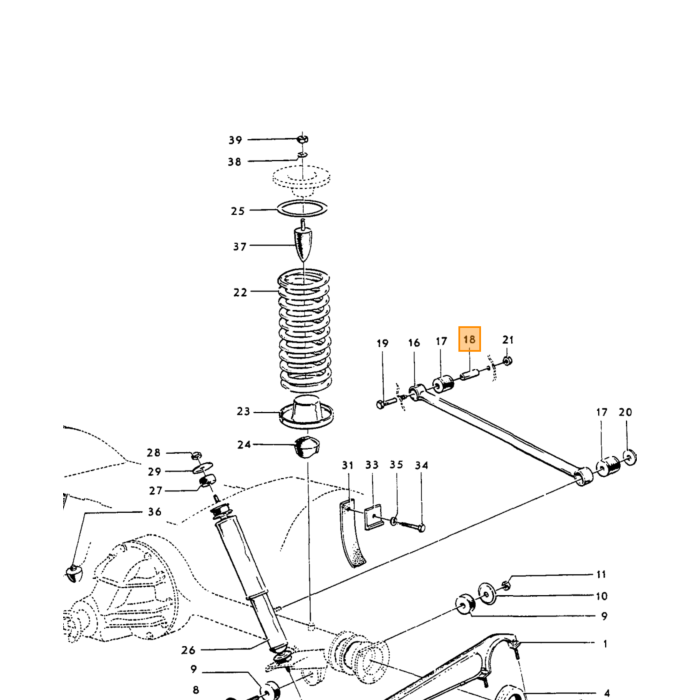 Volvo Bus panhardstang gehard staal Amazon + P1800 Volvo onderdeel nr 653361