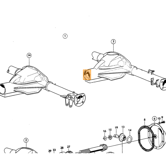 Volvo Rubber achteras Amazon type ENV (rondom de as ) 63.5mm diam Volvo onderdeel nr 653460