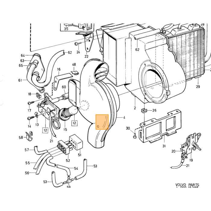 Volvo revet rood 140 164 amazon 1800 kachel bediening Volvo onderdeel nr 654333