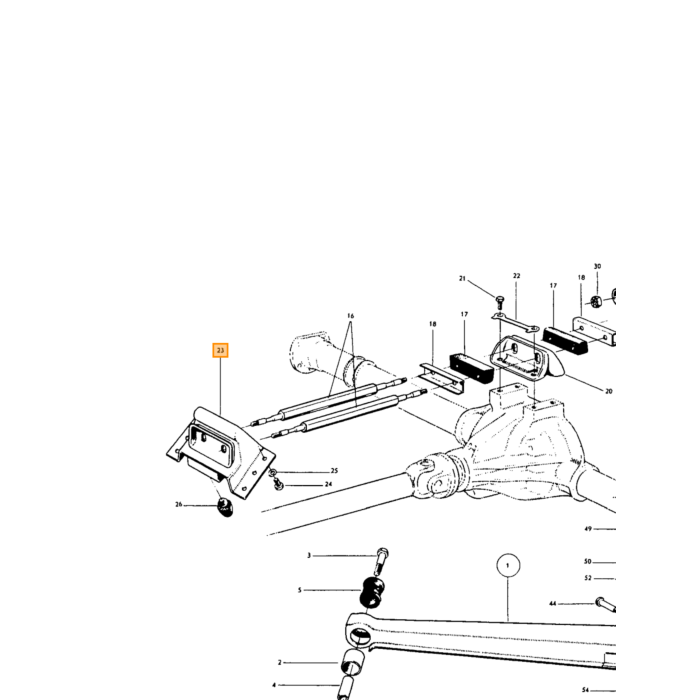 Volvo achteras chassis montage steun voorste PV 544 PV444 Volvo onderdeel nr 655506