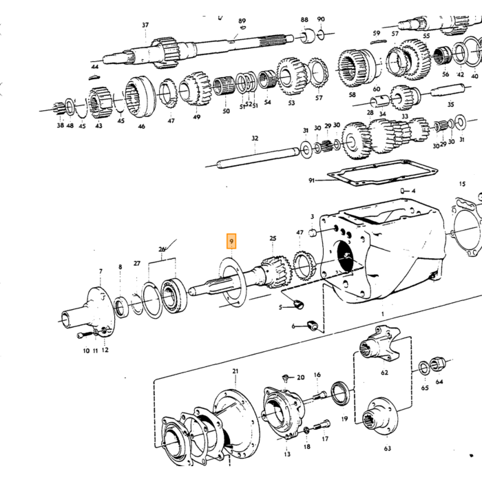 Volvo Pakking versnellingsbak M4+M40+M41 voorzijde 380914  3502436(240-260) Volvo onderdeel nr 656505