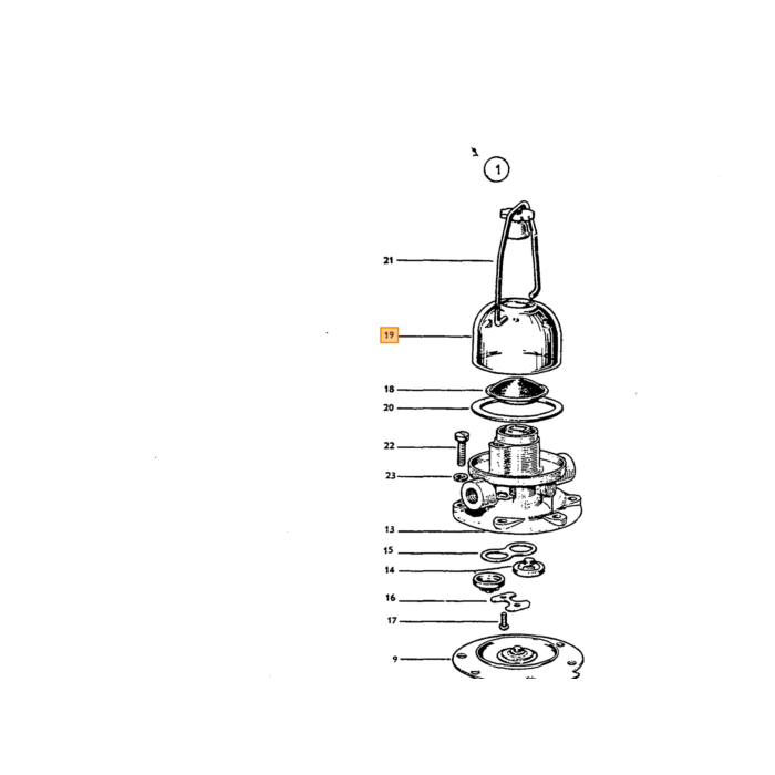 Volvo Hevel voor carburateur Zenith 34VN+36VN gasklep Volvo onderdeel nr 656695