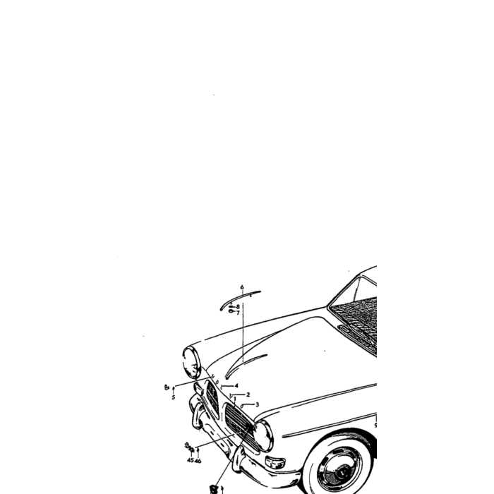 Sierlijst Amazon 4 dörrar ovanpå dörr höger fram NOS