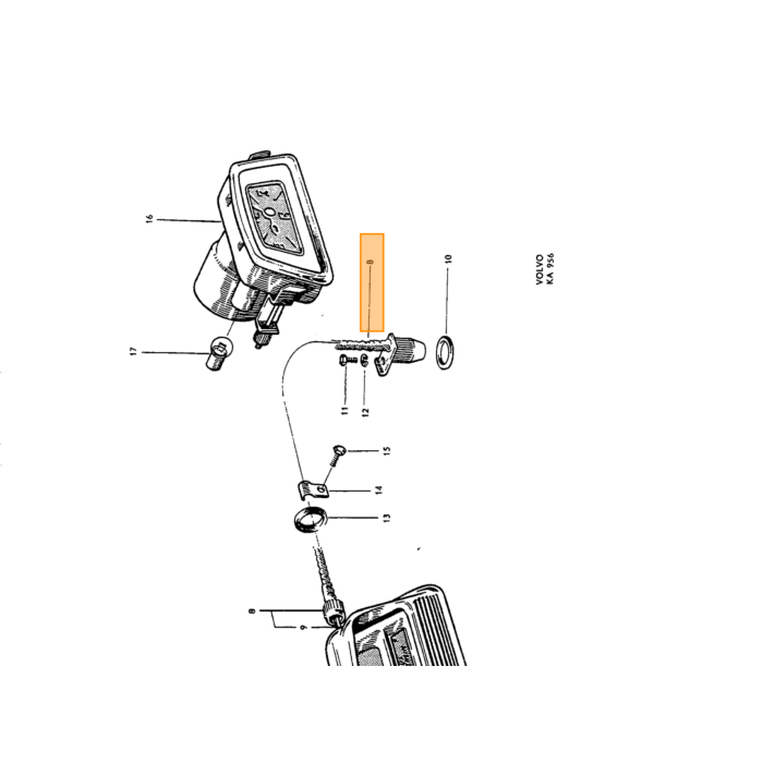 Volvo Rubber doorvoer motorkap kabel Amazon 680011 4x12 mm Volvo onderdeel nr 659814