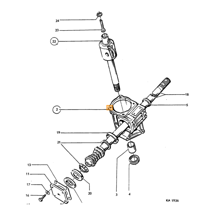 Volvo Spoorstang voorzijde Amazon+P1800 compleet met spoorstangkogels midden  Volvo onderdeel nr 660979