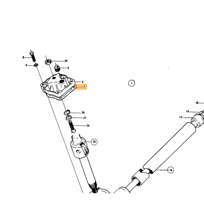 Volvo Moer spoorstang Links (linkse draad) PV+Amazon+P1800 Volvo onderdeel nr 661288
