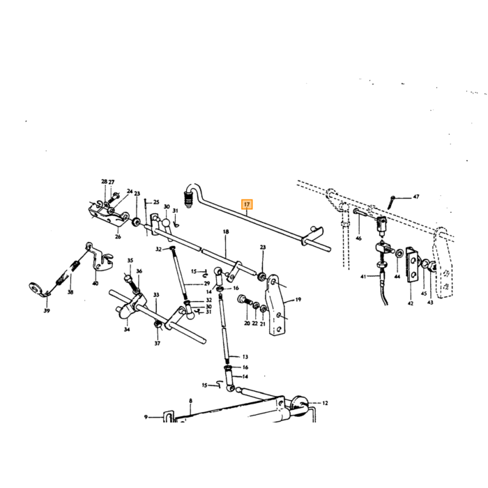 Volvo Gasstang voor Zenith carburateur PV544+Duett+Amazon set 2 st Volvo onderdeel nr 661963