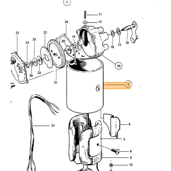 Volvo Sleep kontakt ruitenwisser motor Prestolite+Autolite 12V Amazon+P1800  Volvo onderdeel nr 662101
