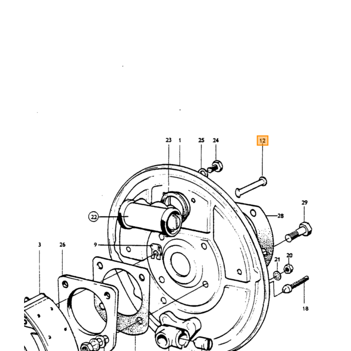 Volvo Rem geleidepen remschoen Amazon+P1800 1965+ (35mm) Volvo onderdeel nr 662505