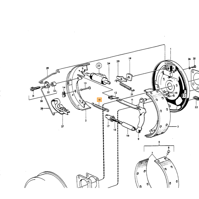 Volvo afstel schroef remschoen achter Volvo onderdeel nr 662511