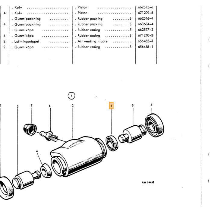 Volvo Rem cup 22.2mm  7/8inch voor klauw 670404 Volvo Amazon B18 P1800 Volvo onderdeel nr 662516
