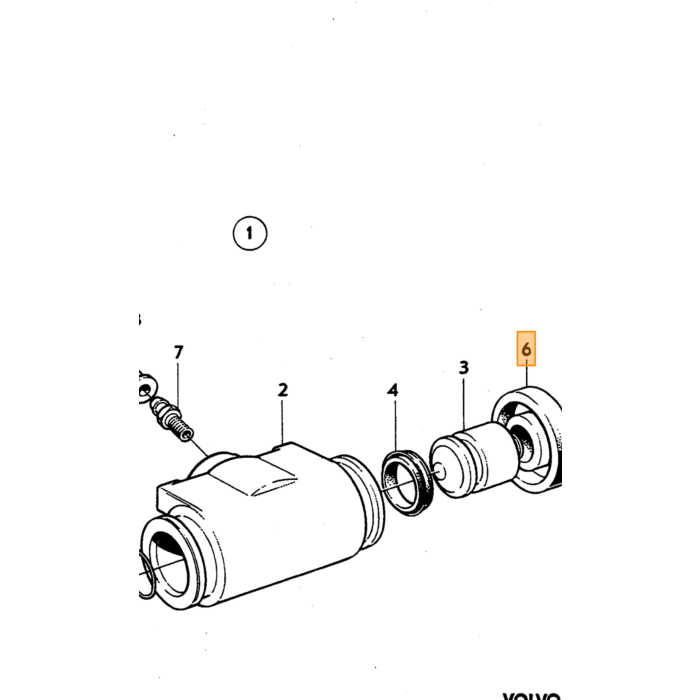 Volvo stofhoes rem cilinder B18 B20 amazon P1800 Volvo onderdeel nr 662517