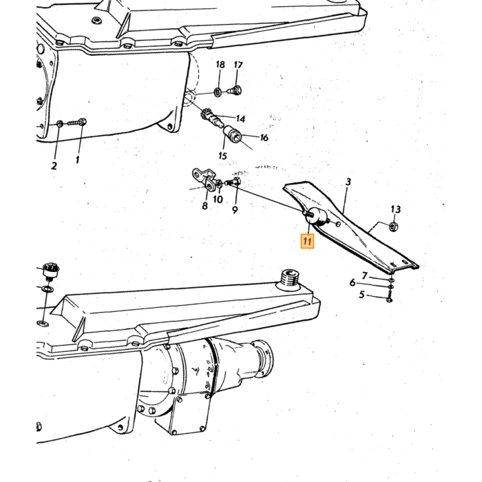 Volvo Versnellingsbak steunrubber 140+164 BW35 + Amazon +1800 met overdrive  Volvo onderdeel nr 662711