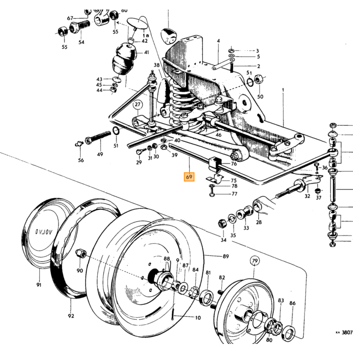 Volvo Stabilisator stang pv duett  pv duett gebruikt leverbaar  Volvo onderdeel nr 663129