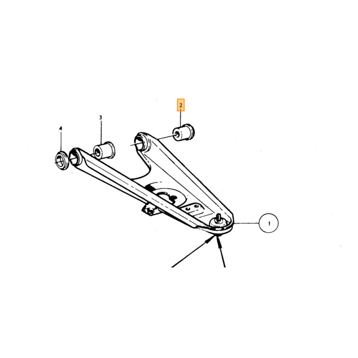 Volvo Silentbloc vooras onderste Amazon + 140 -1969 set a 4 stuks Volvo onderdeel nr 663675PU