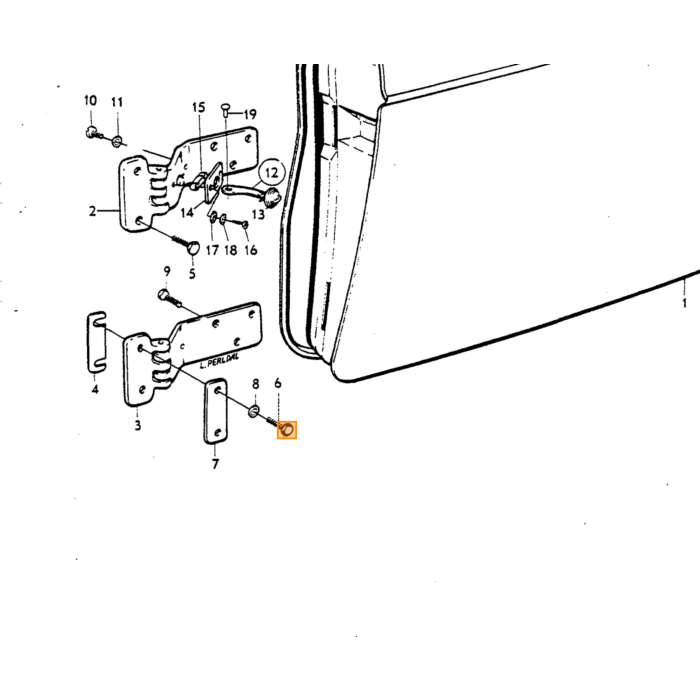 Volvo Plaatwerk P1800 Links achterscherm reparatiedeel portierzijde zonder wielrand Volvo onderdeel nr 664279FB