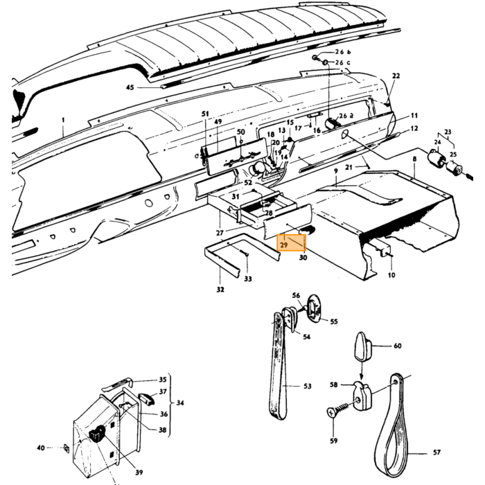 Volvo Klem embleem bevestiging (192586)(1.5MM) Volvo onderdeel nr 664621