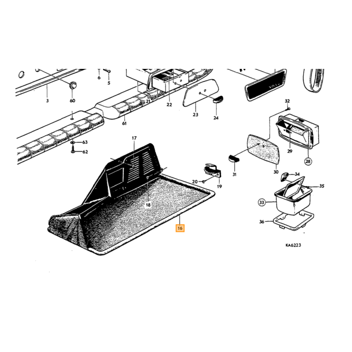 Volvo Klem embleem bevestiging (192586)(1.5MM) Volvo onderdeel nr 664621