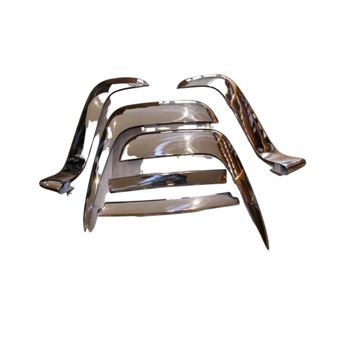 Bumper P1800 koehoorn set voor+achter RVS-chassinr 12499