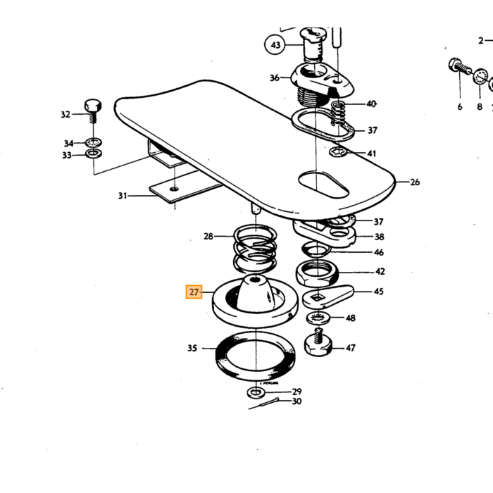 Volvo Rubber tankdop 1800ES= 665118 Volvo onderdeel nr 664915