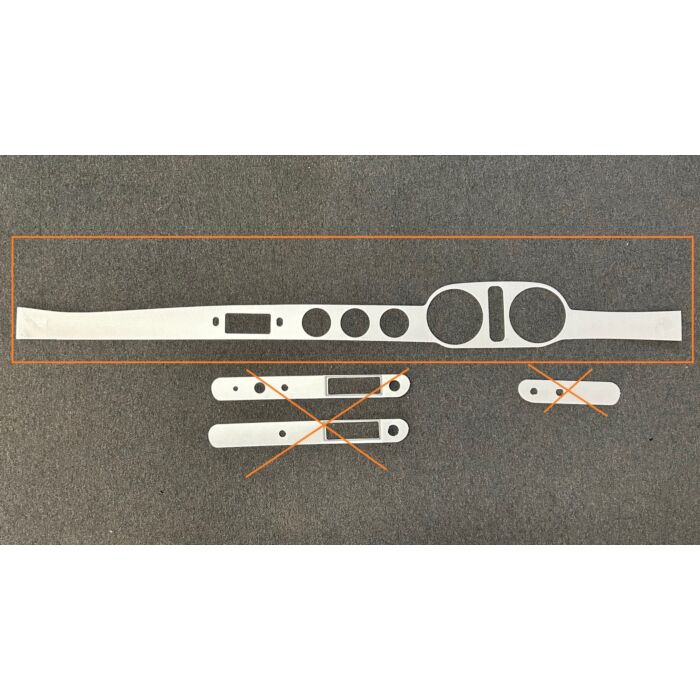 Dashboard P1800 aluminium paneel bovenste RHD rechts gestuurde auto