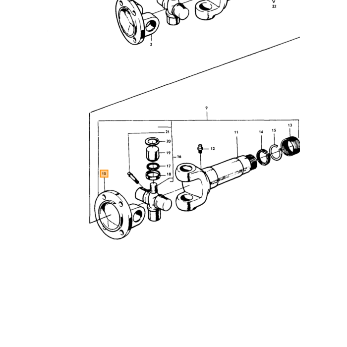 Volvo Kruiskoppeling 61.3mm x 23.8mm voor as 44.5mm met smeernippelAmazon/PV/P1800/140 240 260 740 760 780 140 740 240 164 260 760 780 Volvo onderdeel nr 666184