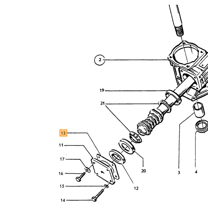 Volvo Idler Arm Spoorstang Montage LHD Volvo Amazon - P1800 '62-'66 gereviseerd Volvo onderdeel nr 666355