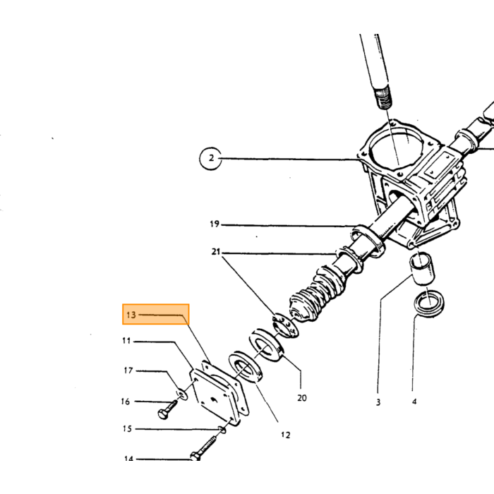 Volvo Idler Arm Spoorstang Montage LHD Volvo Amazon - P1800 '62-'66 gereviseerd Volvo onderdeel nr 666355
