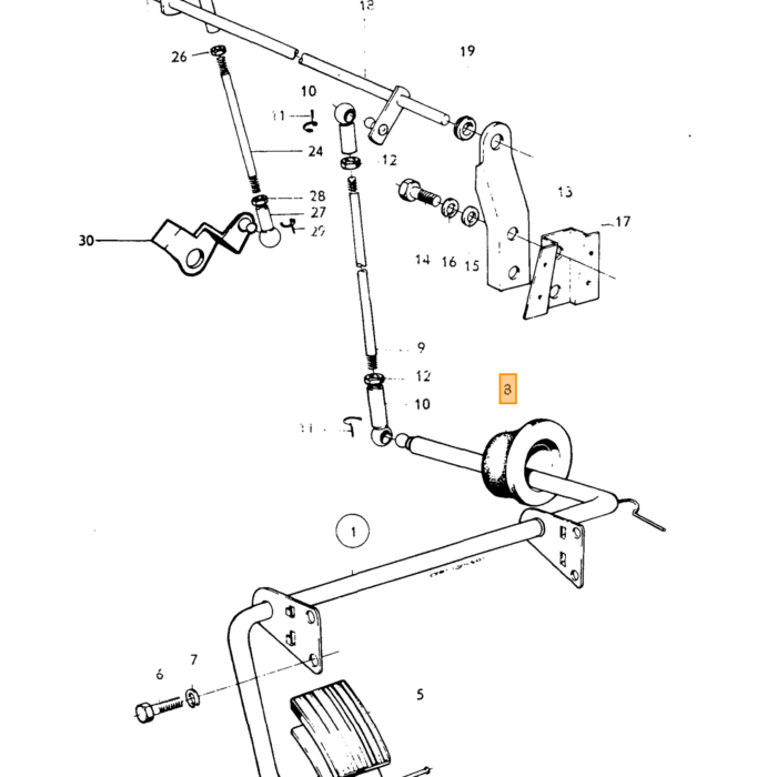 Volvo Klem chokebediening Amazon+P1800+PV544 Volvo onderdeel nr 666622