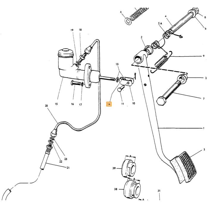 Volvo Pakking schakelmechanisme onder versnellingspook (vierkant)  P1800 Volvo onderdeel nr 666916