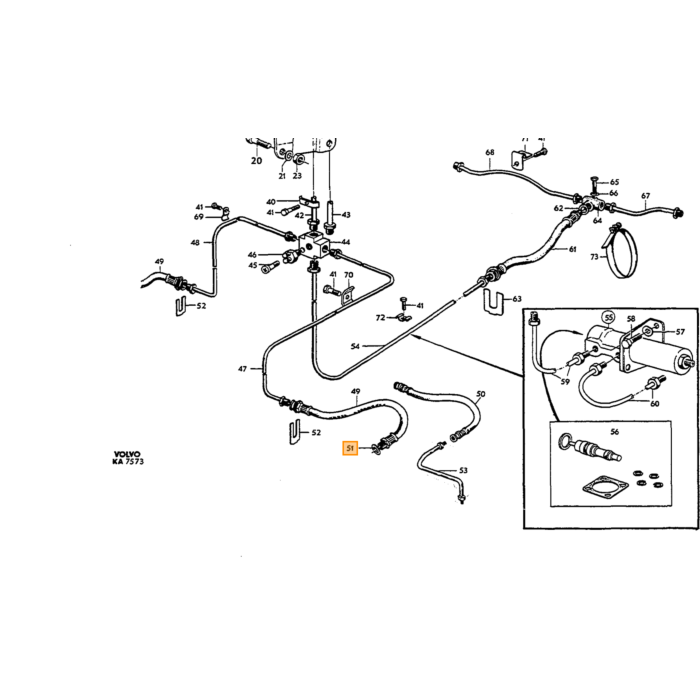 Volvo Dop voor reservoir hoofdrem cilinder 673766 Volvo onderdeel nr 667360