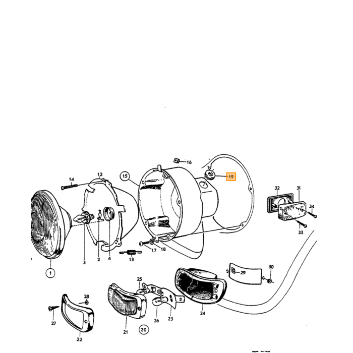 Volvo Rubber doorvoer kabel koplamppot (974685) 11.5-20.5mm amazon(88273) Volvo onderdeel nr 667512