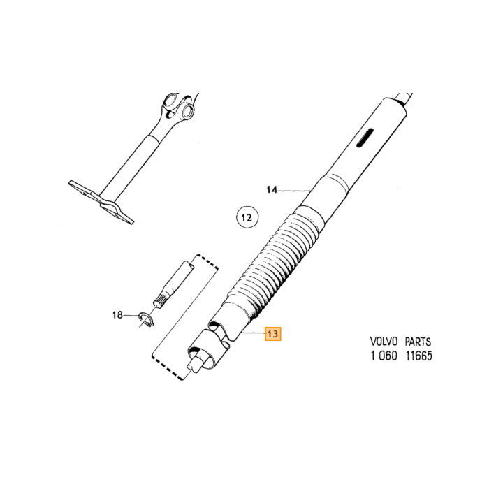 Volvo Sluitring bout vooras Amazon+P1800 nr 192113 voorzijde 14.5mm inw diam Volvo onderdeel nr 667792