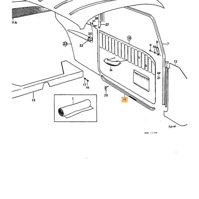 Volvo Bekleding P1800 armsteun rood niet meer leverbaar alleen zwart per paar Volvo onderdeel nr 669185