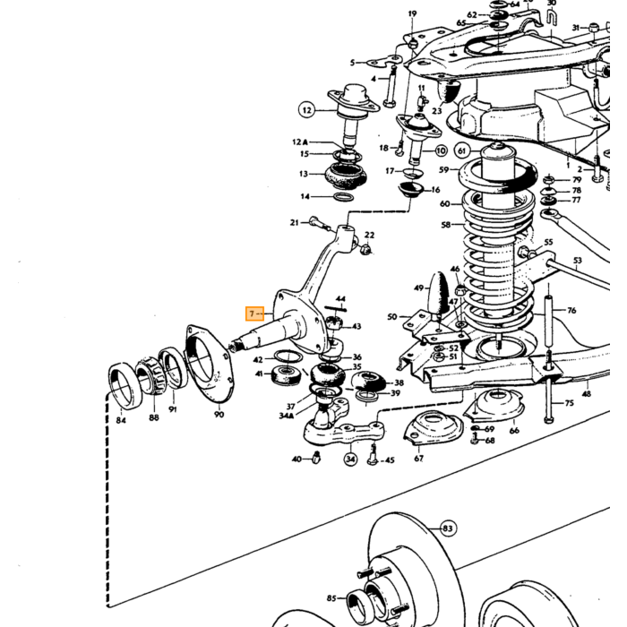 Volvo Bus voor flexibele koppeling stuur (Hardy schijf) Amazon B18  Volvo onderdeel nr 669871